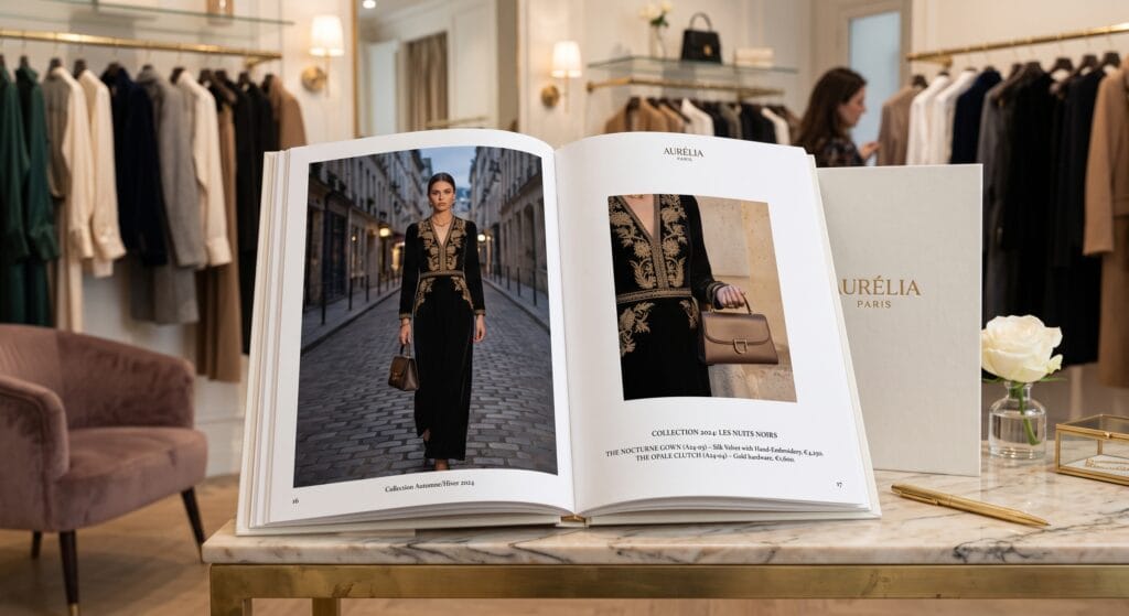 fashion brand storytelling through lookbooks, catalogs and print campaigns